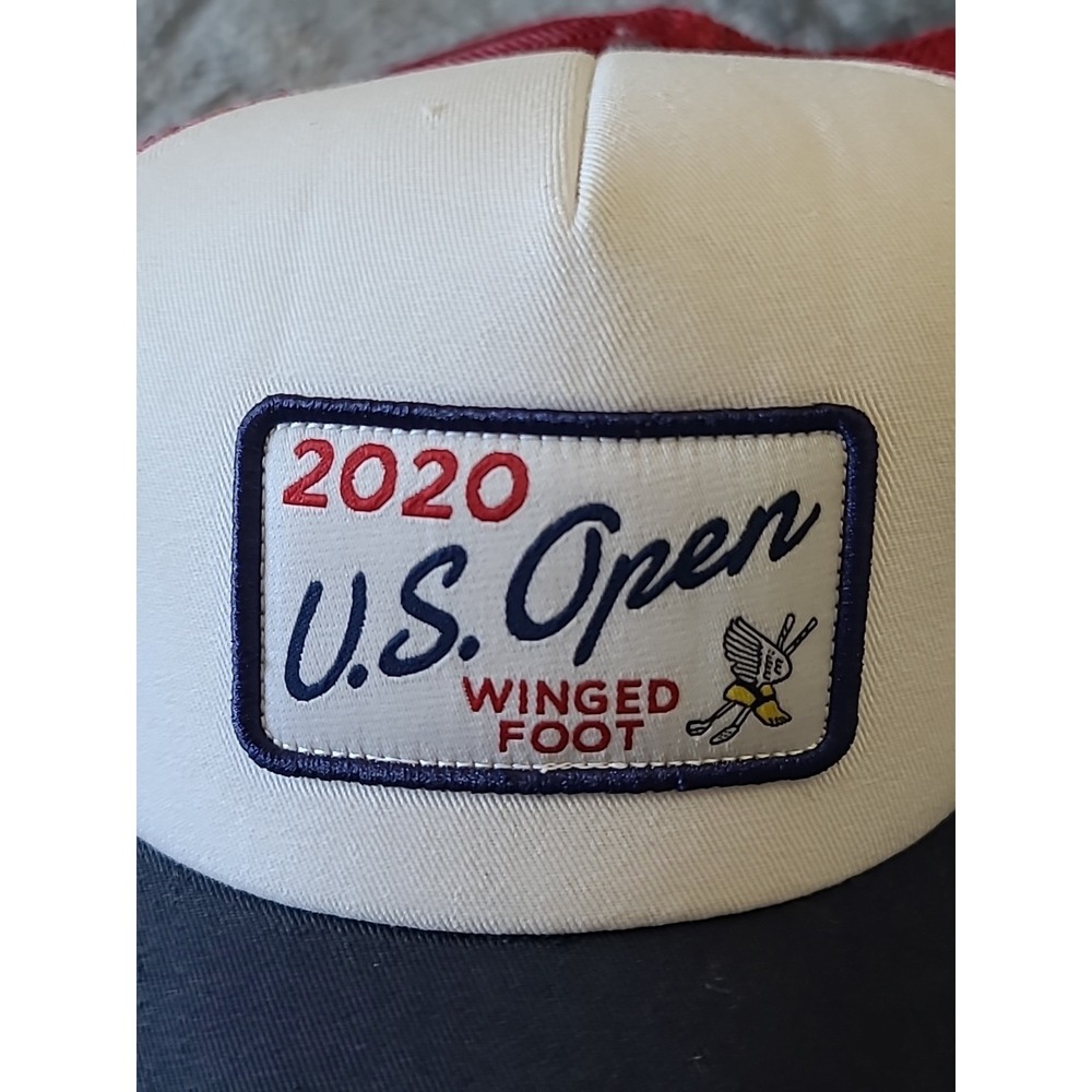 US Open Winged Foot Patch Golf Club Snapback Mesh Back Trucker Cap Adjustable - Picture 9 of 9